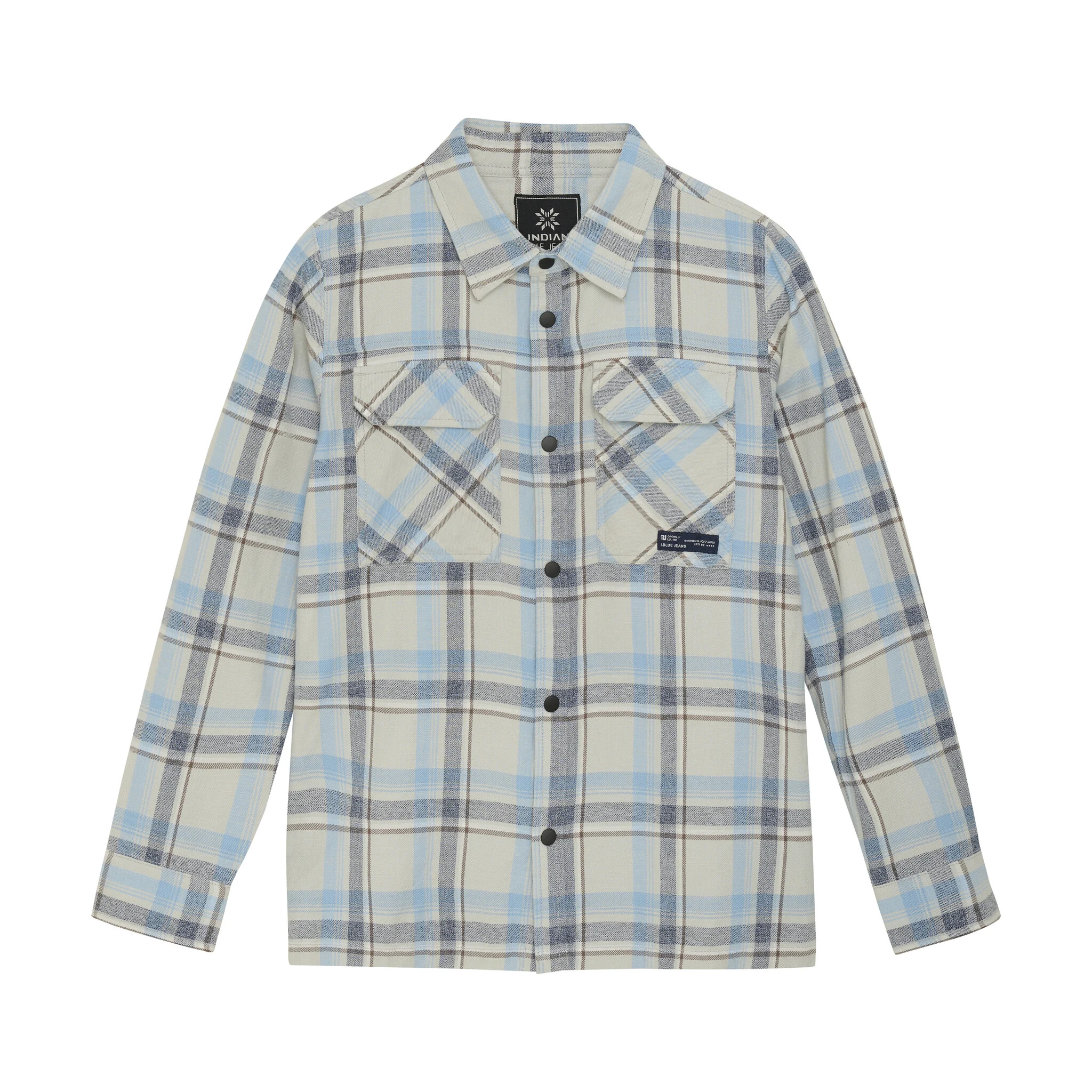 Indian Blue Zomer blouse jongens - geruit