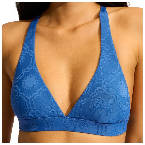 Seafolly - Women's Oasis Multi Fit Longline Tri - Bikinitop, blauw