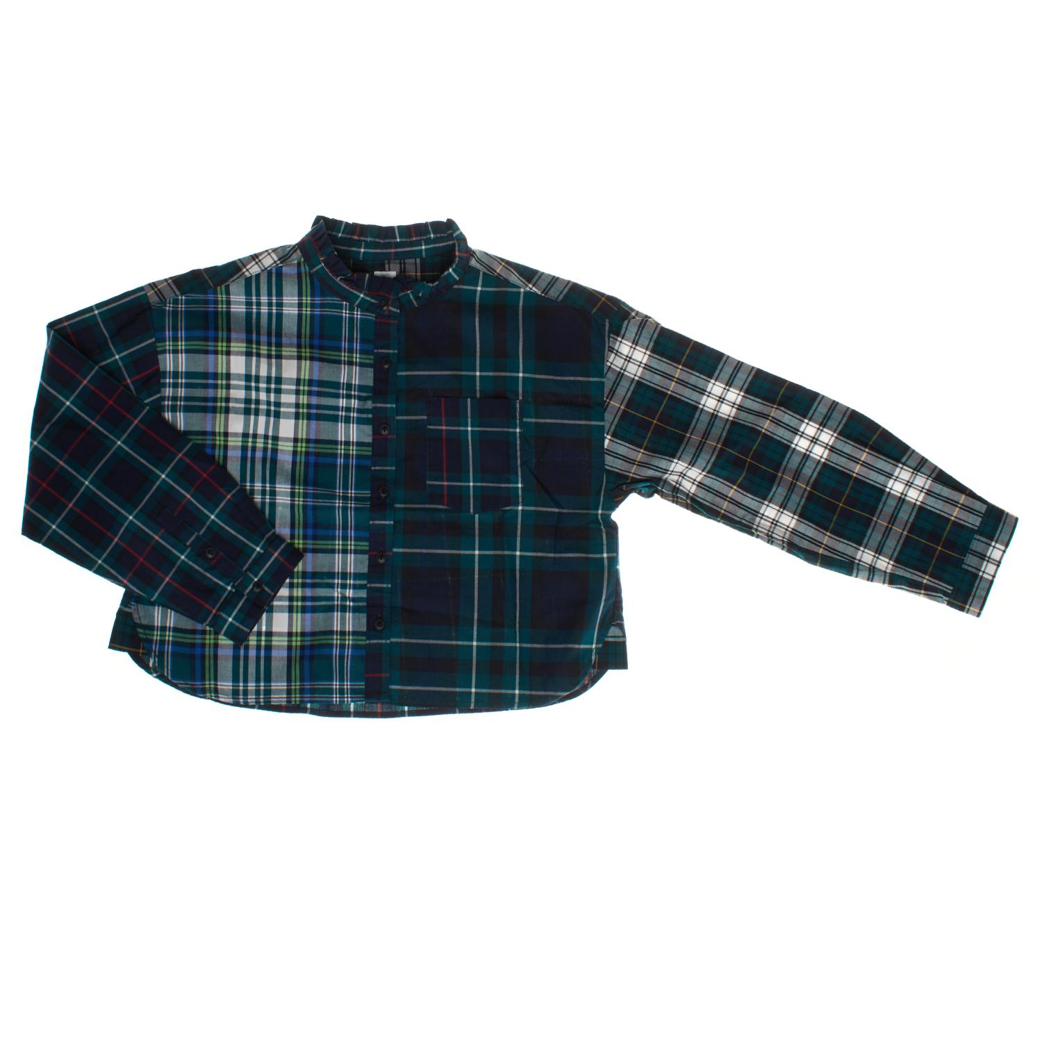 BlackPrice Lange mouwen cropped shirt 484117 voor meisjes 12/13 AÑOS groen