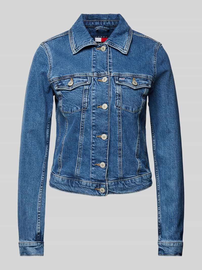 Tommy Jeans Jeansjack met paspelzakken op de borst, model 'VIVIANNE'