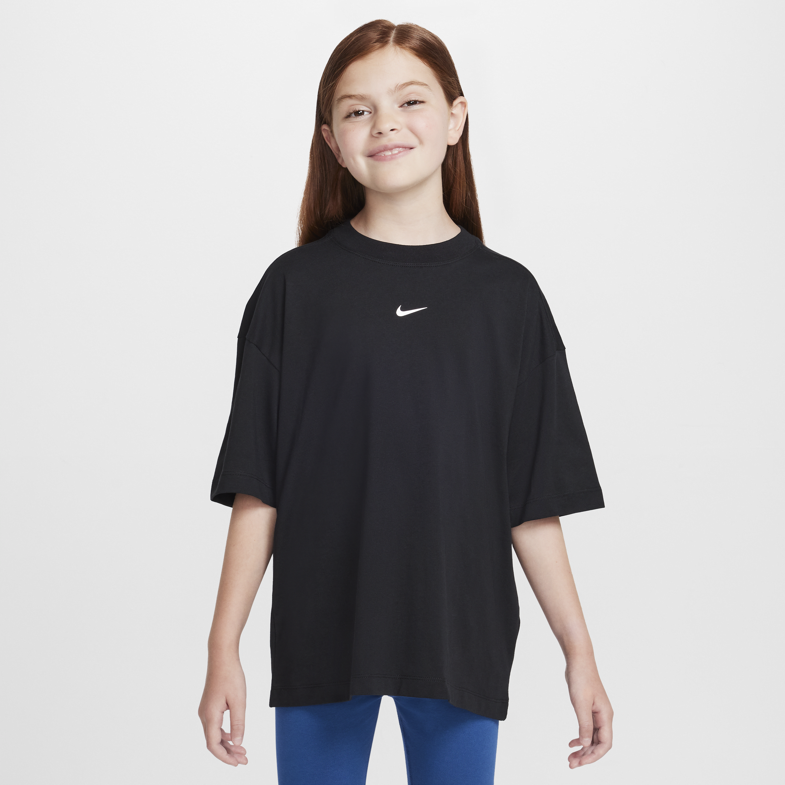 Nike Sportswear oversized T-shirt voor meisjes - Zwart