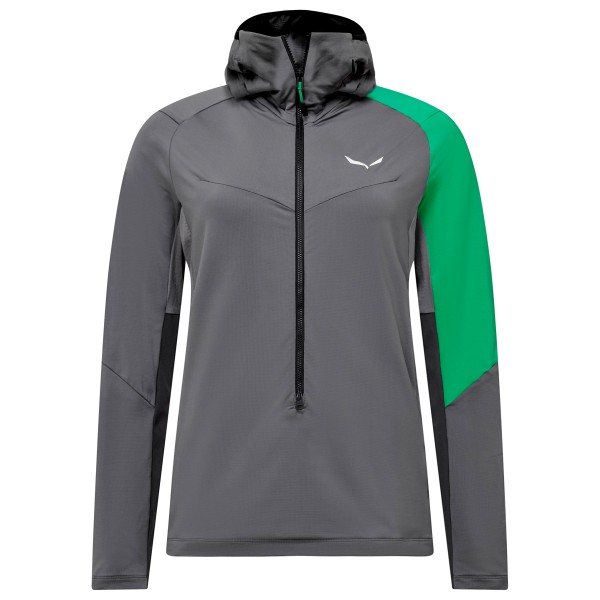 Salewa - Women's NXT Hybrid 1/2 Zip Tee - Trui met capuchon, grijs