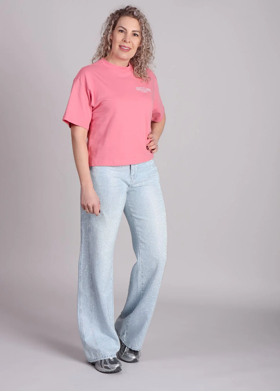 Homage to Denim Homage straight jeans h curved seams and strass