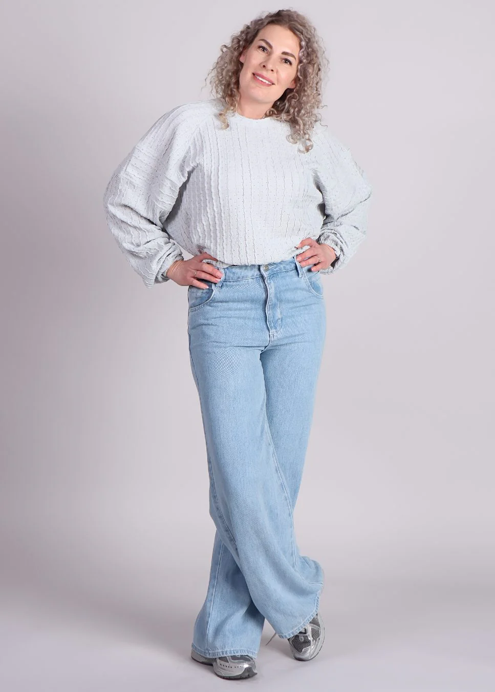 Homage to Denim Homage flowy palazzo jeans light soft blue