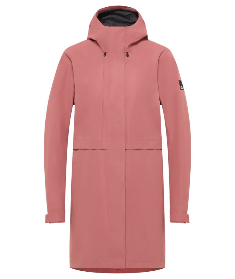 Jack Wolfskin Terraview 2l  Coat w Regenjas Dames L mineral red minera