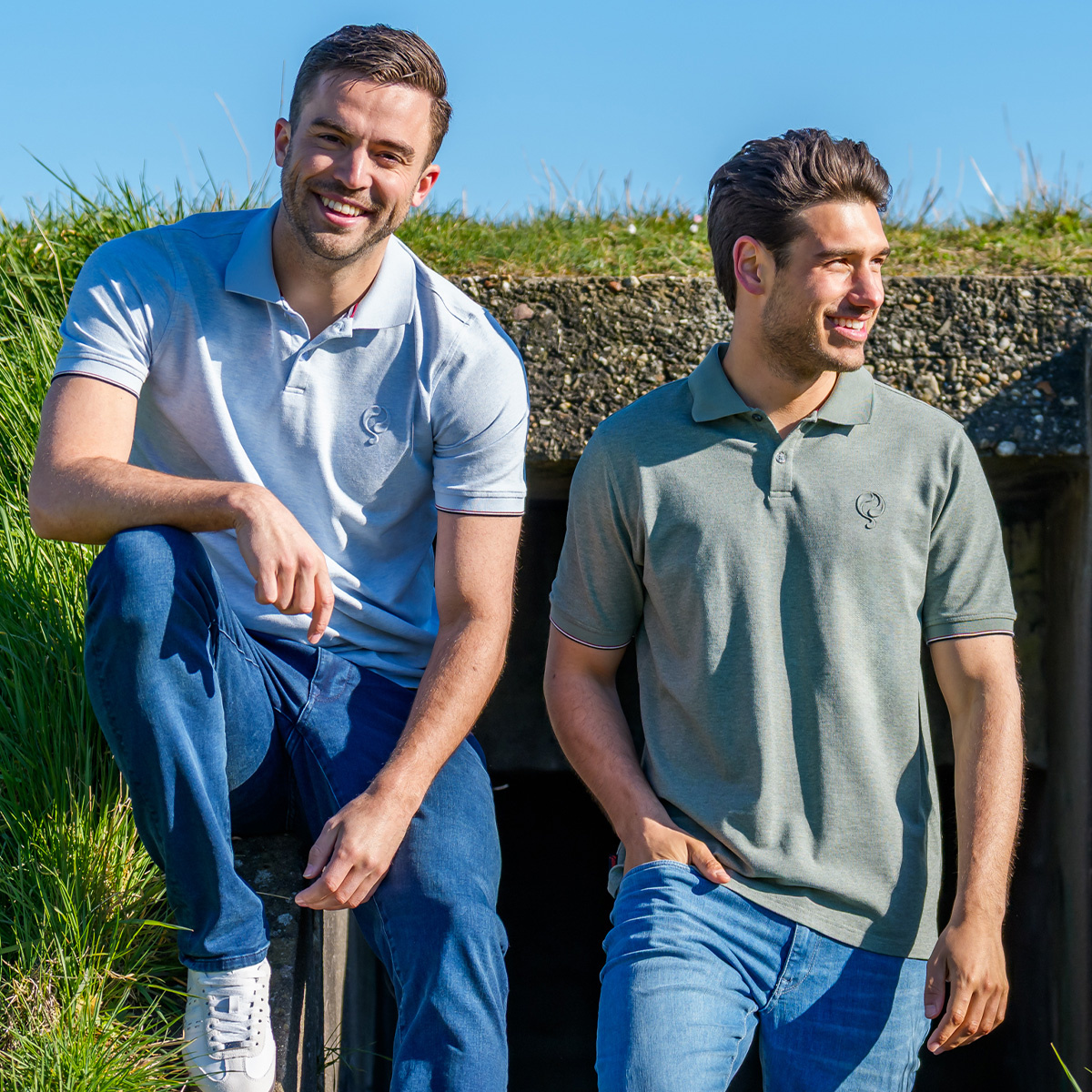 Quick-Q1905 Heren Polo Toldijk - Mistblauw Melange