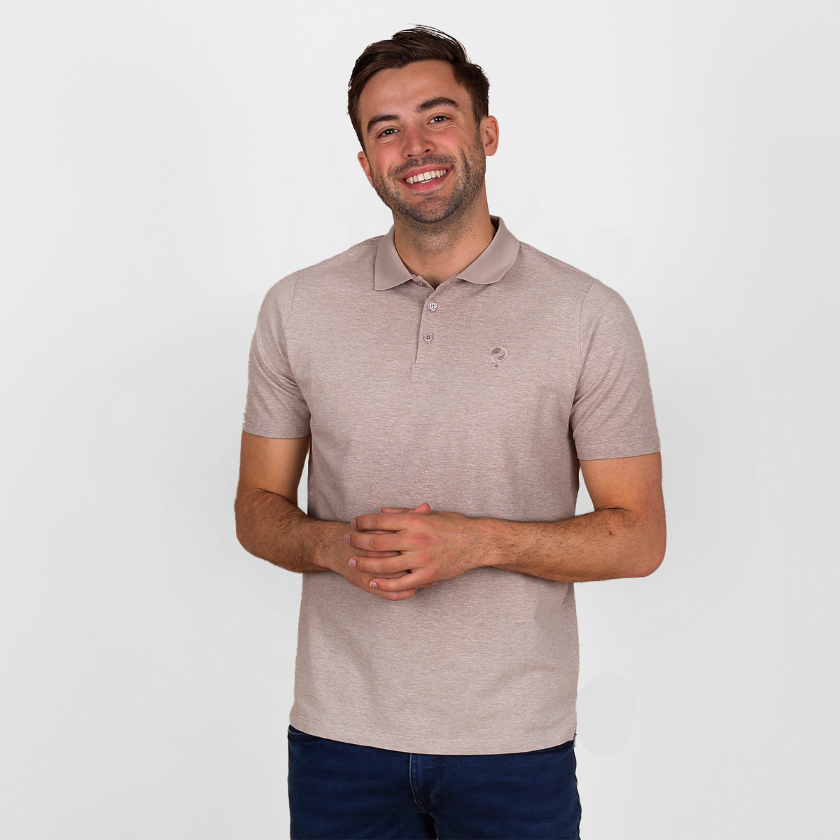 Quick-Q1905 Heren Polo Willemsdorp | Zand Melange