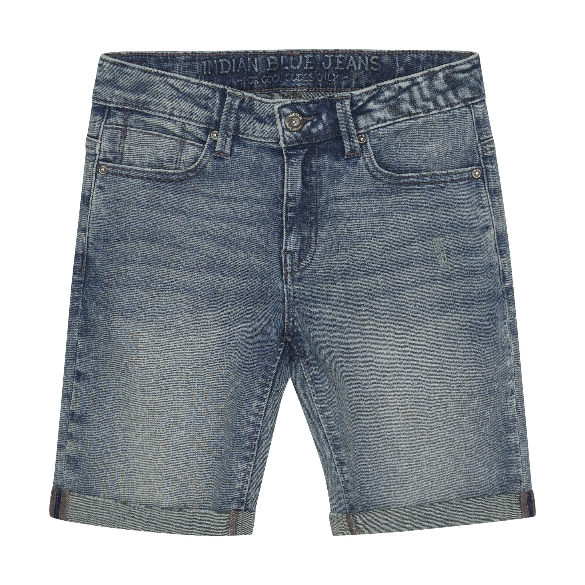 Indian Blue Jeans Zomer jeans short jongens - donker blauw