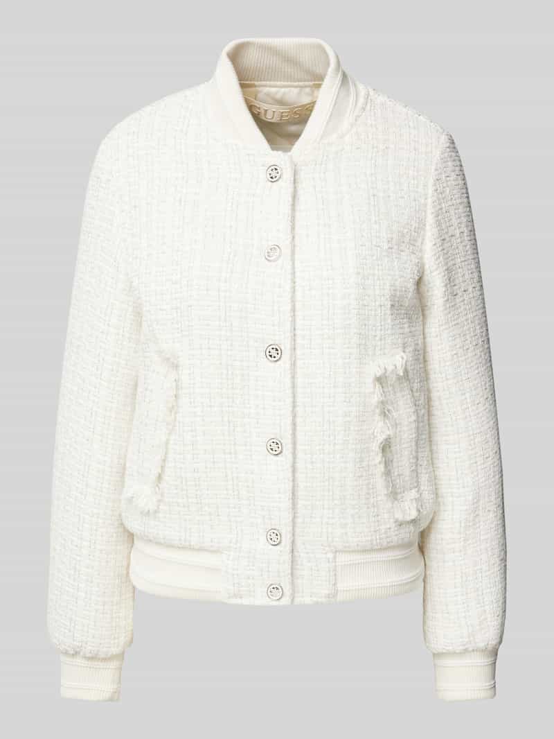 Guess Bomberjack met structuurmotief, model 'NEW GLORIA'