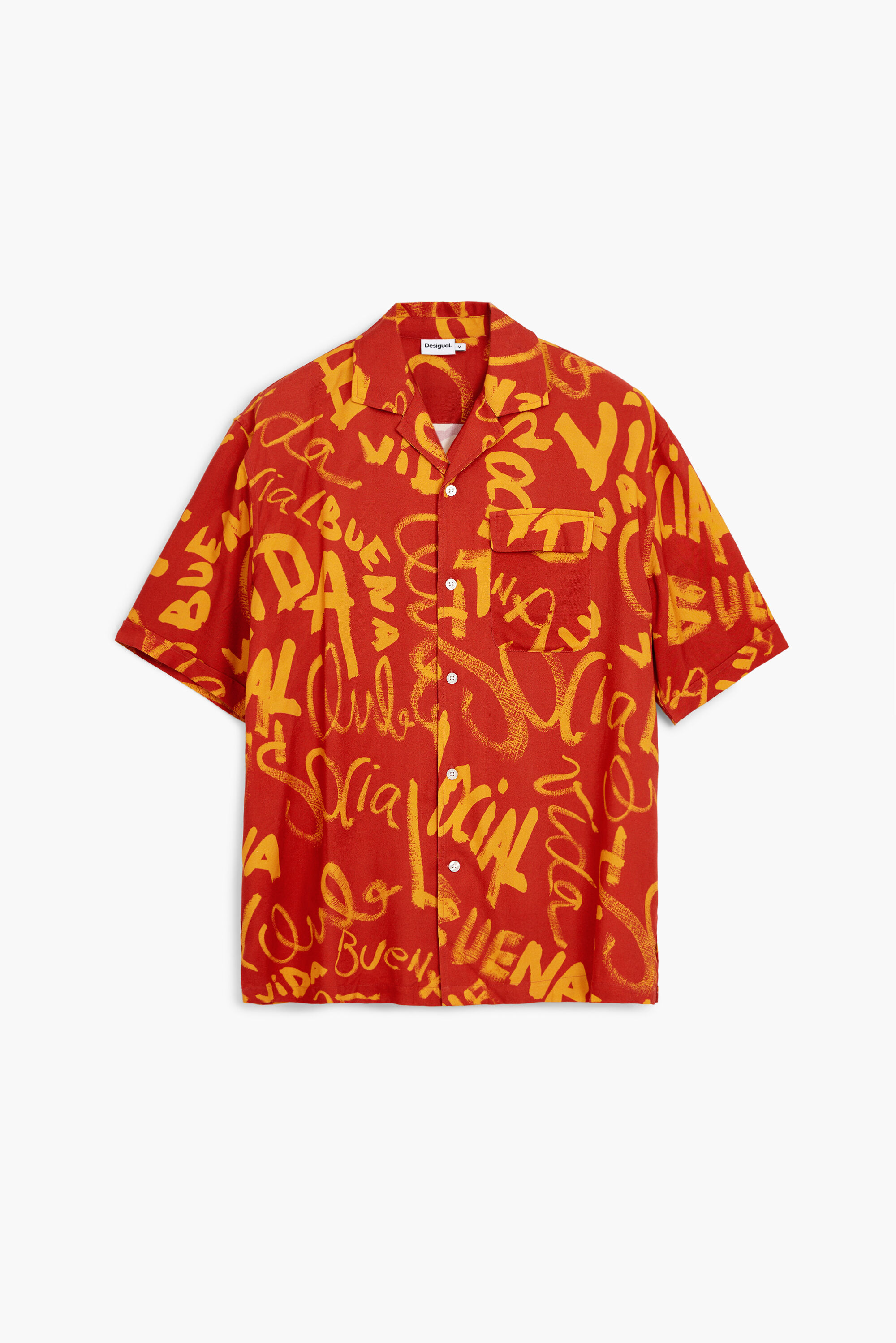 desigual Kort mouw shirt met letters - RED