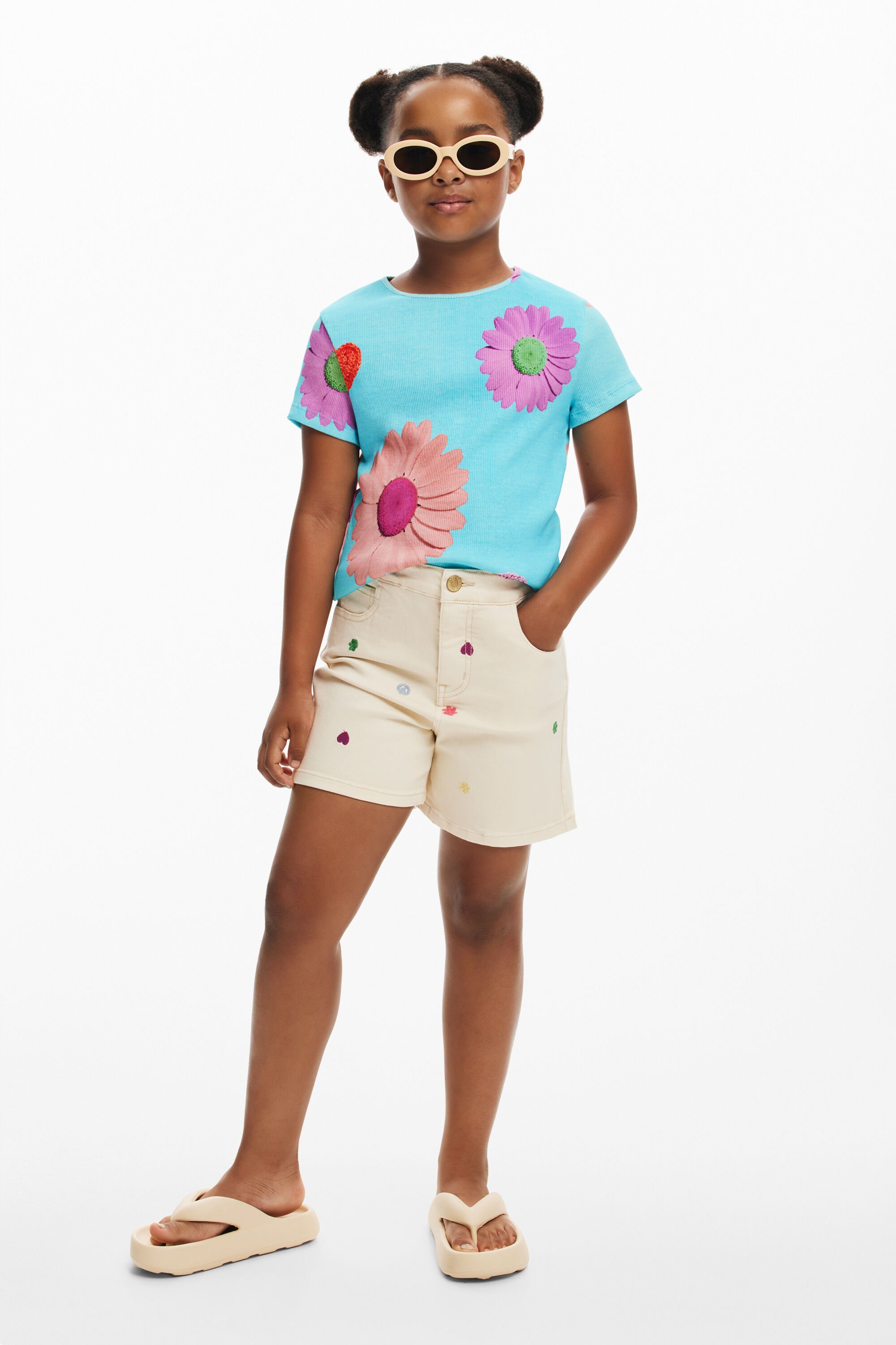 desigual Denim korte broek - WHITE