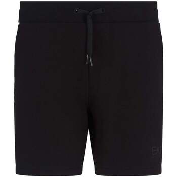 Korte Broek Ea7 Emporio Armani Visibility 7 Lines Jersey Shorts Black