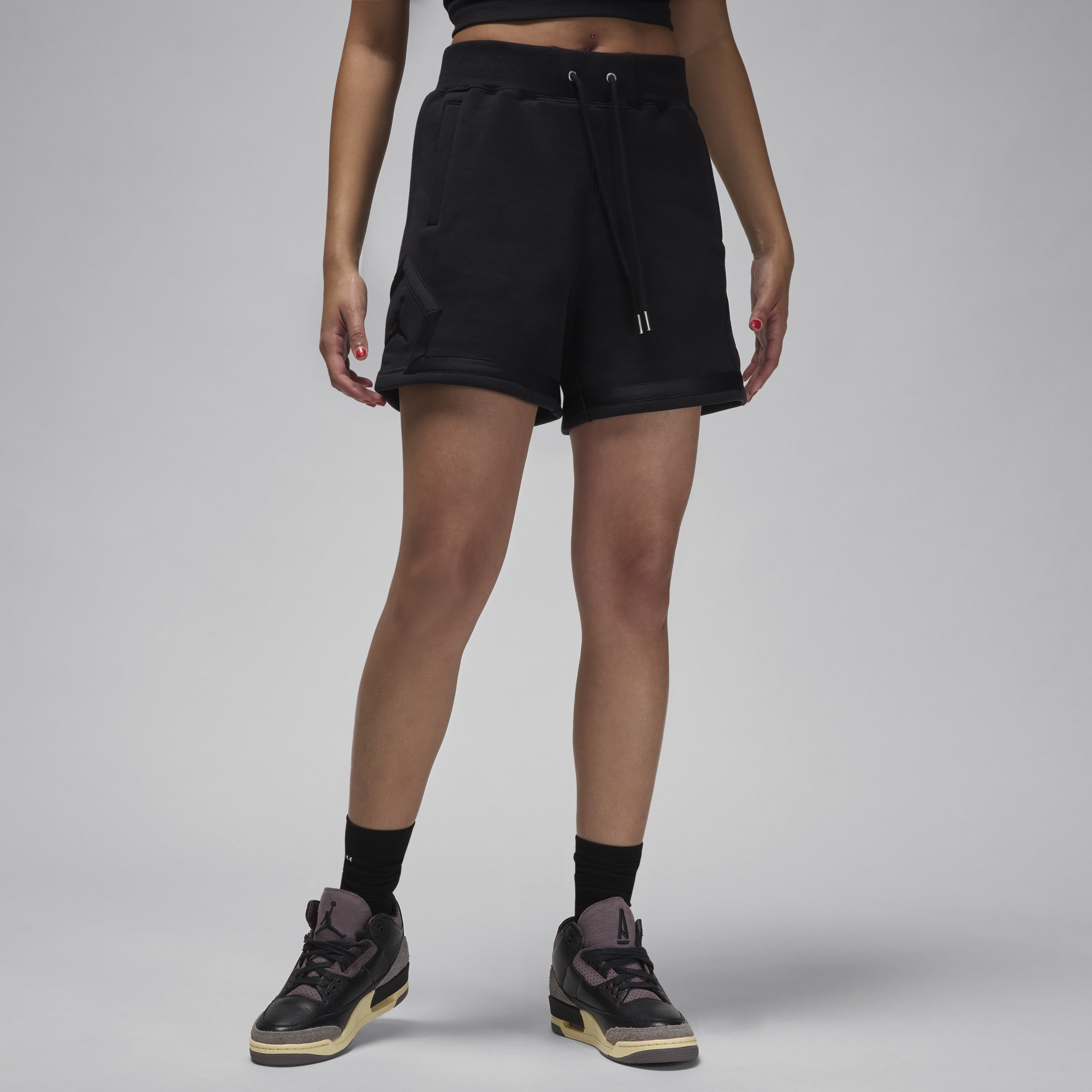 Jordan Flight Fleece Diamond damesshorts - Zwart