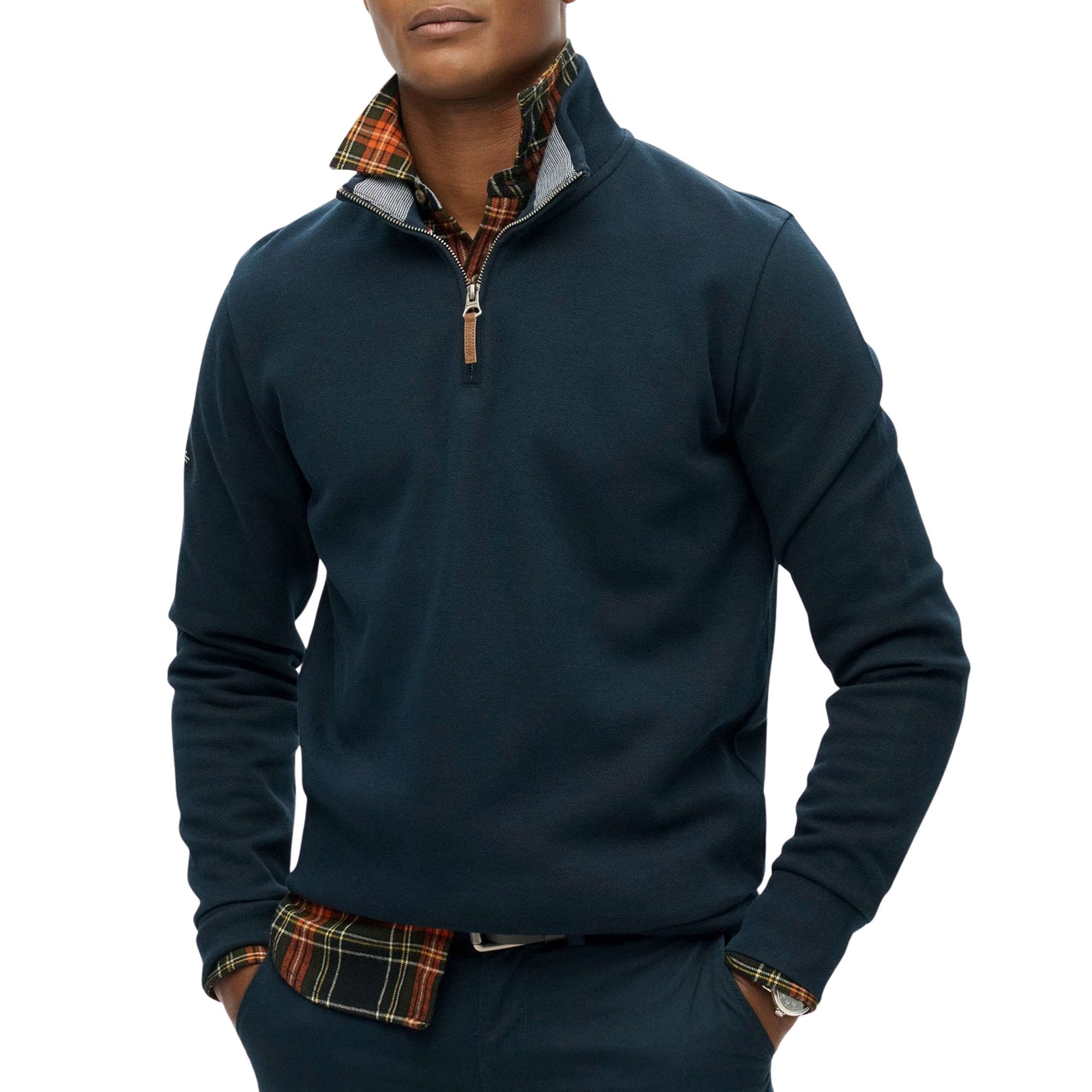 Superdry Core Piqué Henley Trui Heren