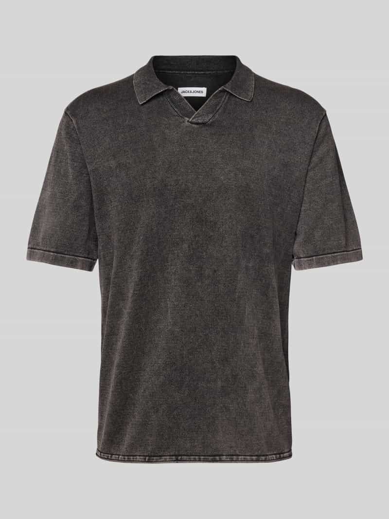 Jack & Jones Trui met korte mouwen JJELEO KNIT POLO SS LN