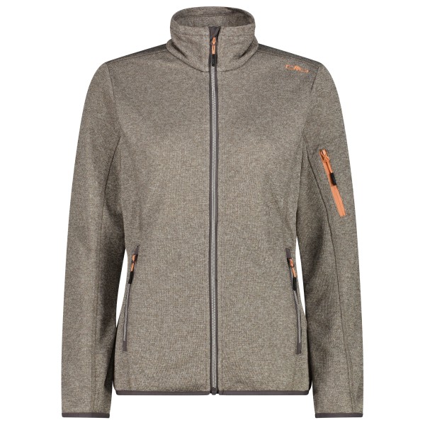 CMP - Women's Jacket Knitted + Mesh - Fleecevest, grijs/beige