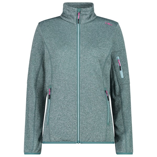 CMP - Women's Jacket Knitted + Mesh - Fleecevest, turkoois
