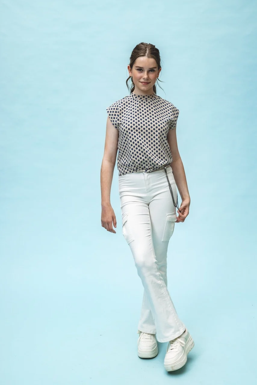 Looxs Revolution Jersey mouwloze top mediterrane voor meisjes in de kleur