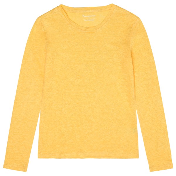 KnowledgeCotton Apparel - Women's L/S Linen T-Shirt - Longsleeve, oranje