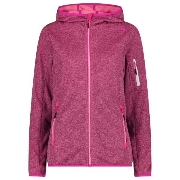 CMP - Women's Jacket Fix Hood Knitted + Mesh - Fleecevest, purper