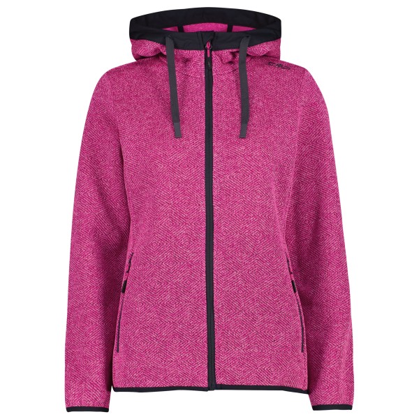 CMP - Women's Jacquard Knitted Jacket Fix Hood - Fleecevest, roze
