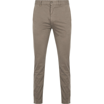 Broek BOSS Chino Slim Pastel Bruin