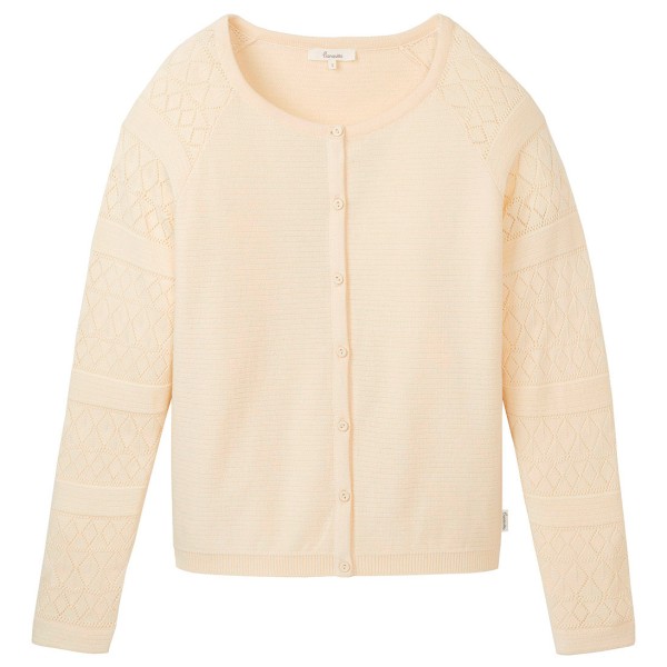 Tranquillo - Women's Ajour Strickjacke - Fleecevest, beige
