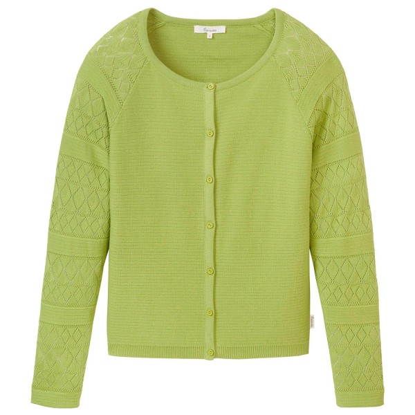 Tranquillo - Women's Ajour Strickjacke - Fleecevest, groen