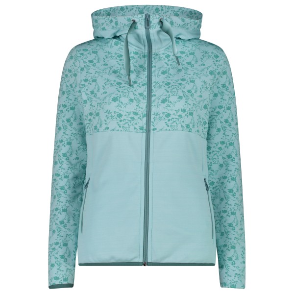 CMP - Women's Printed Stretch Jacket Fix Hood - Fleecevest, turkoois