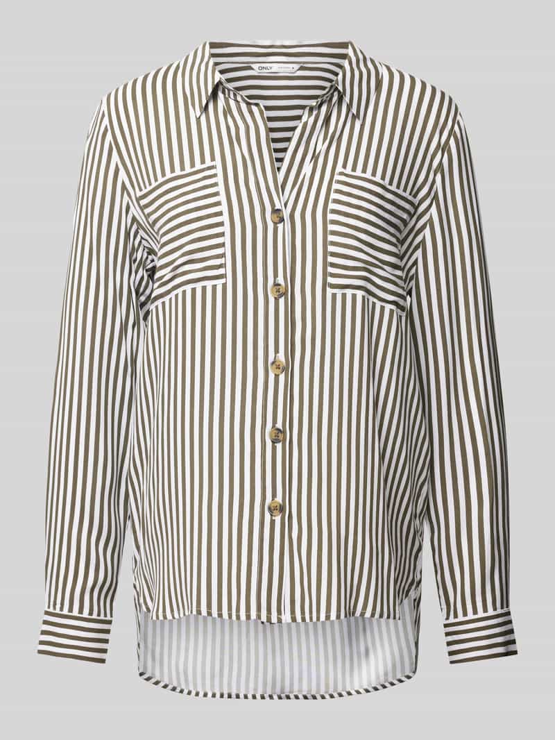 Only Blouse van viscose met verlengd rugpand, model 'YASMIN'