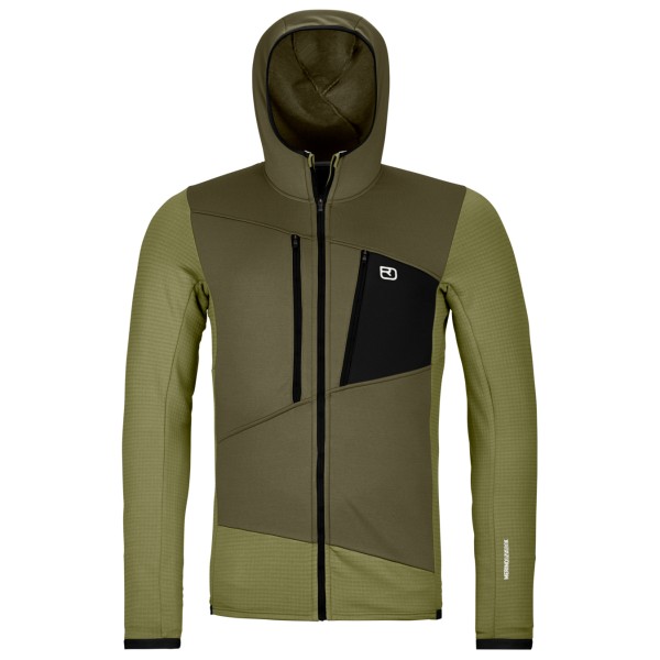 Ortovox - Fleece Grid Hoody - Fleecevest, olijfgroen
