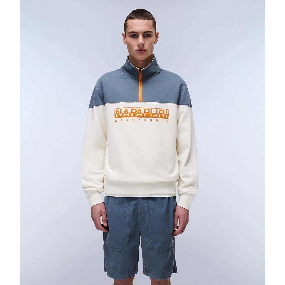 Napapijri Sweater colorblock met opstaande kraag