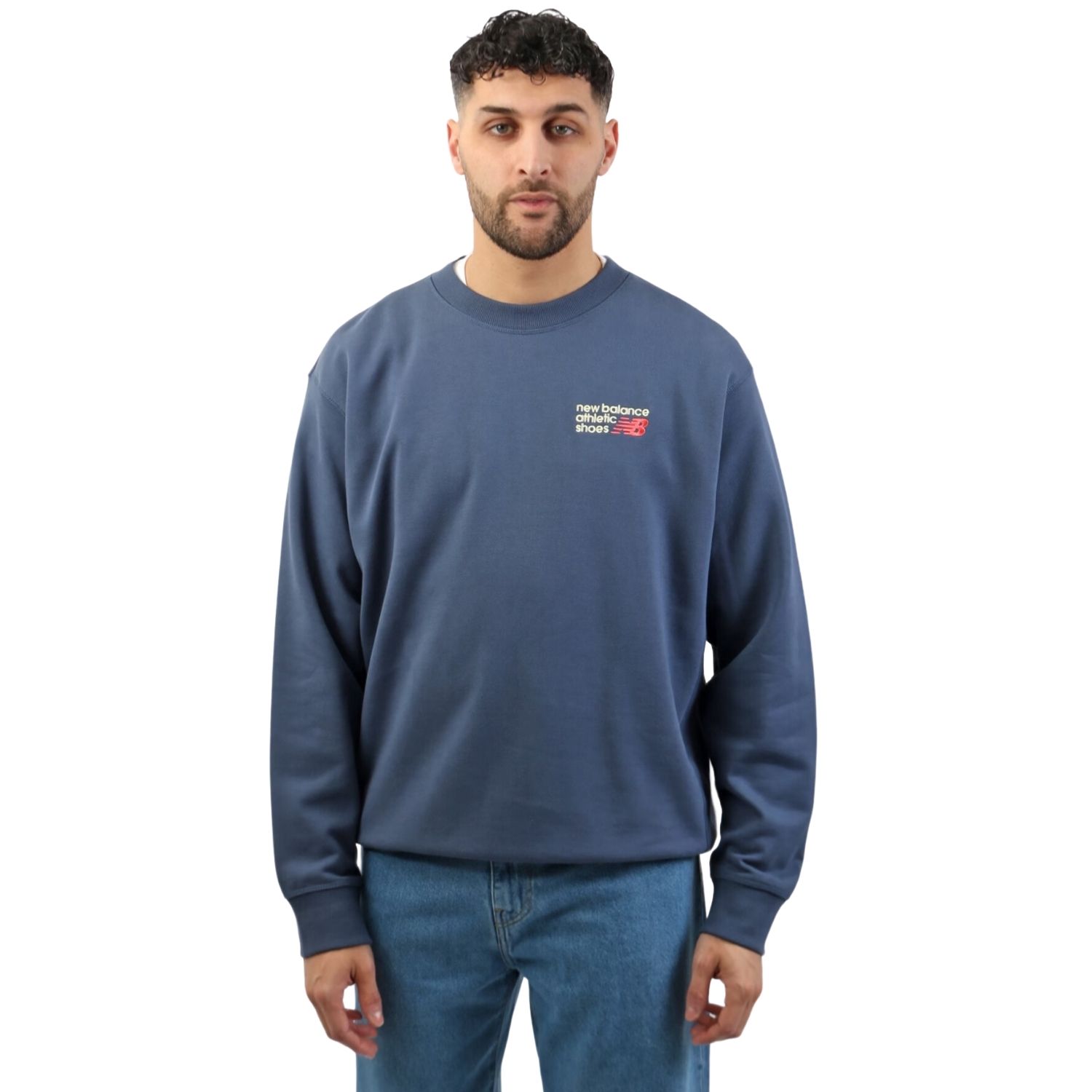 New balance Athletics Premium Logo Crew Casual Sweater Heren L