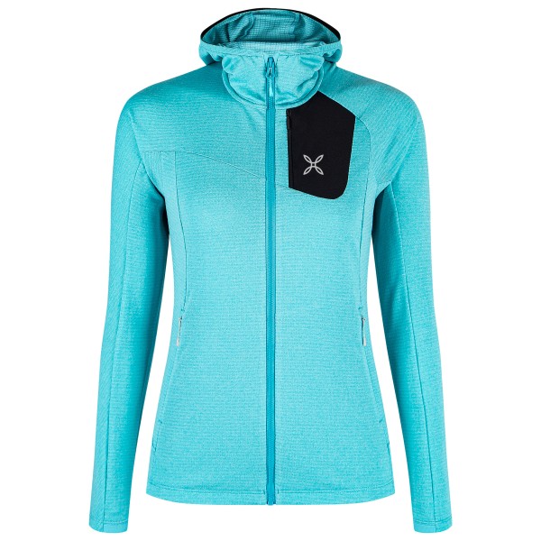 Montura - Women's Vertigo Power Grid Hooded Maglia - Fleecevest, turkoois