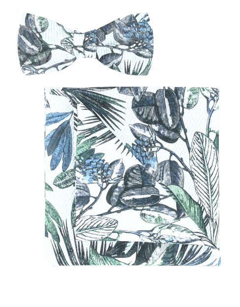 OLYMP Vlinderdas / pochet set, Bleu