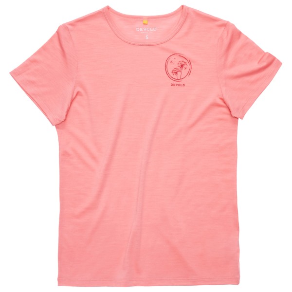 Devold - Women's Active Spring Tee - Merinoshirt, rood