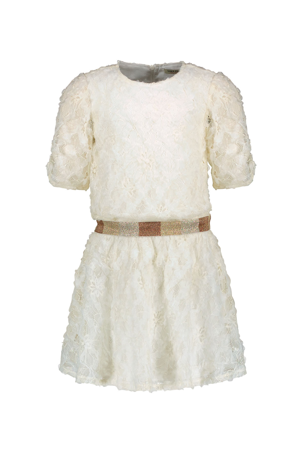 Like Flo Zomer jurk meisjes Off wit - fancy fabric + voering - Mea