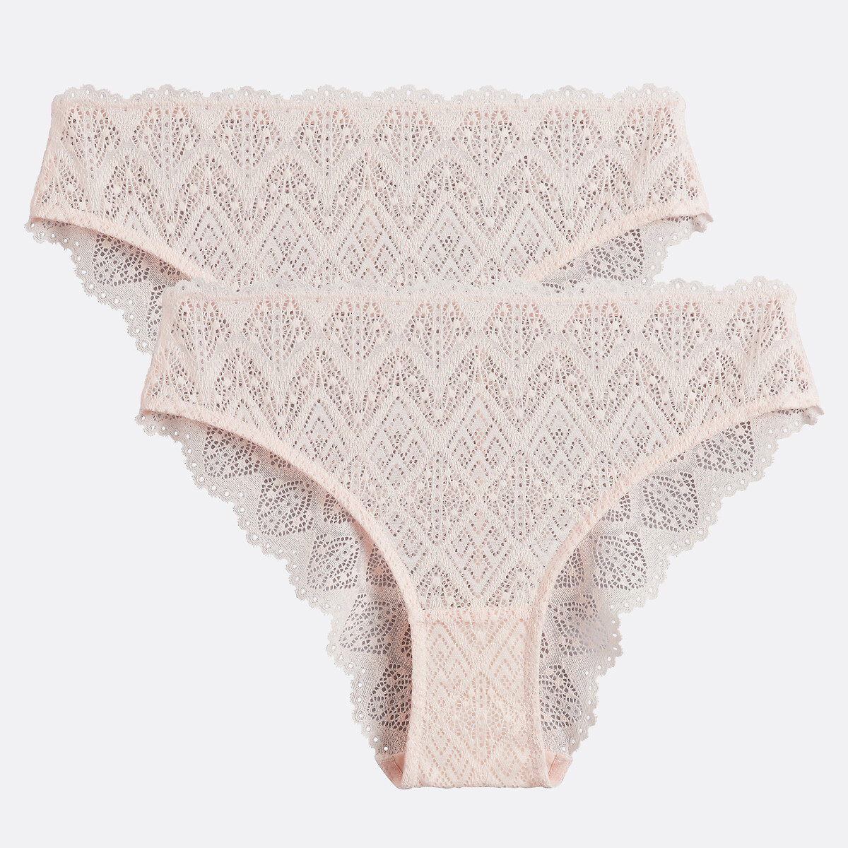 LA REDOUTE COLLECTIONS Set van 2 slips volledig in kant, Lison