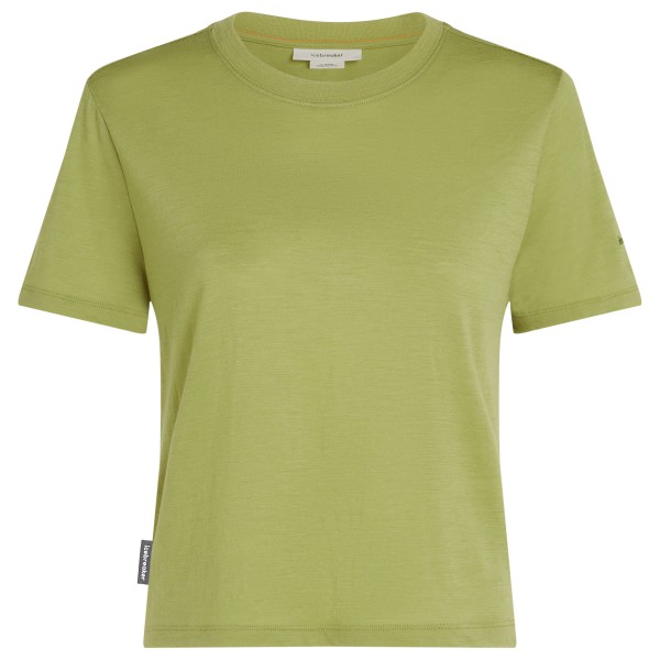Icebreaker - Women's Merino 150 Tech Lite III S/S Crop Tee - Merinoshirt, olijfgroen