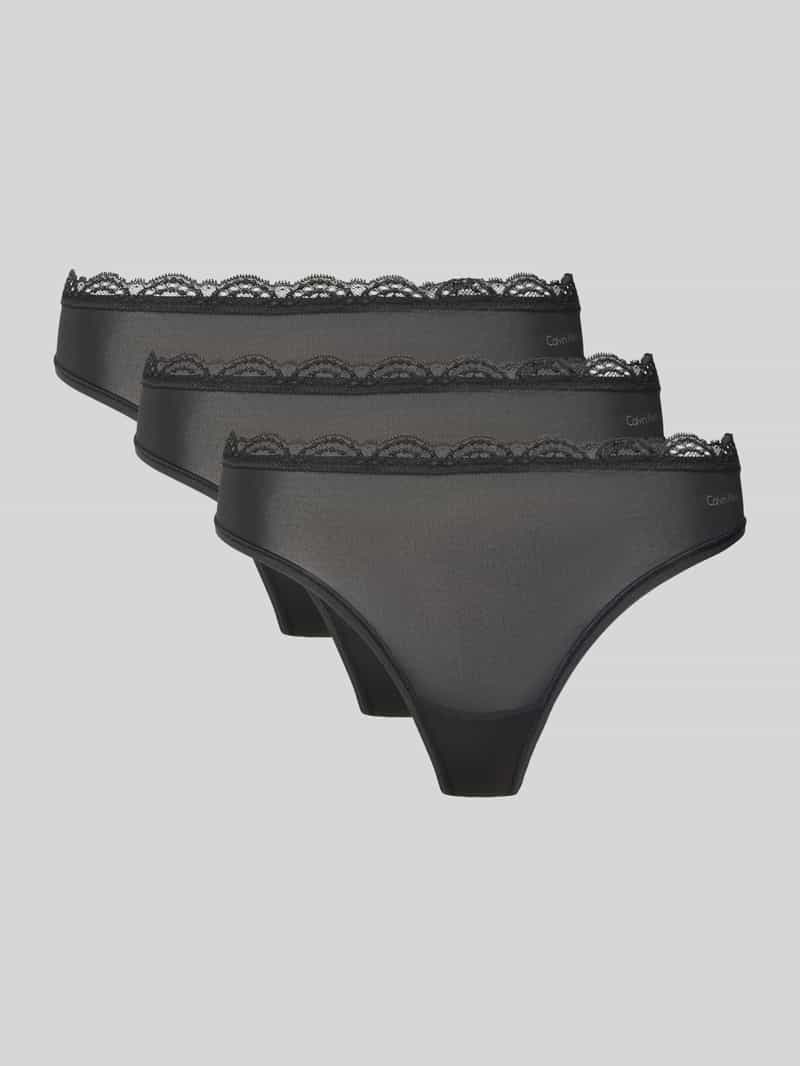Calvin Klein String THONG 3PK met kant op de band (3 stuks)