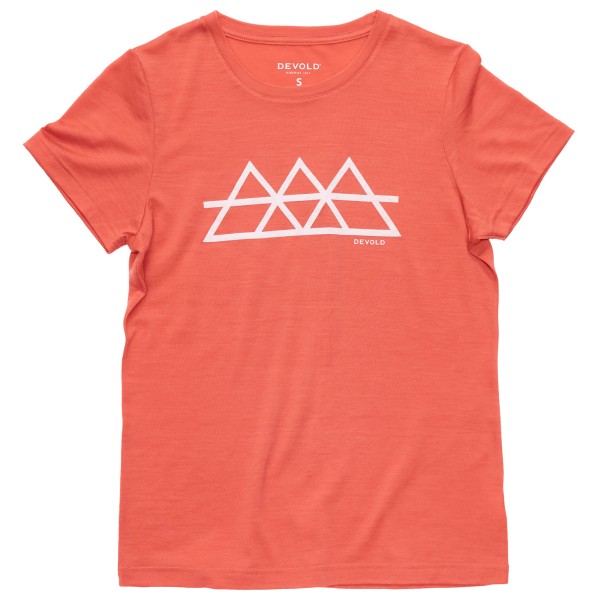 Devold - Women's Classic Triple Tee - Merinoshirt, rood
