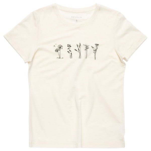 Devold  Women's Classic Flowers Tee - Merinoshirt, wit