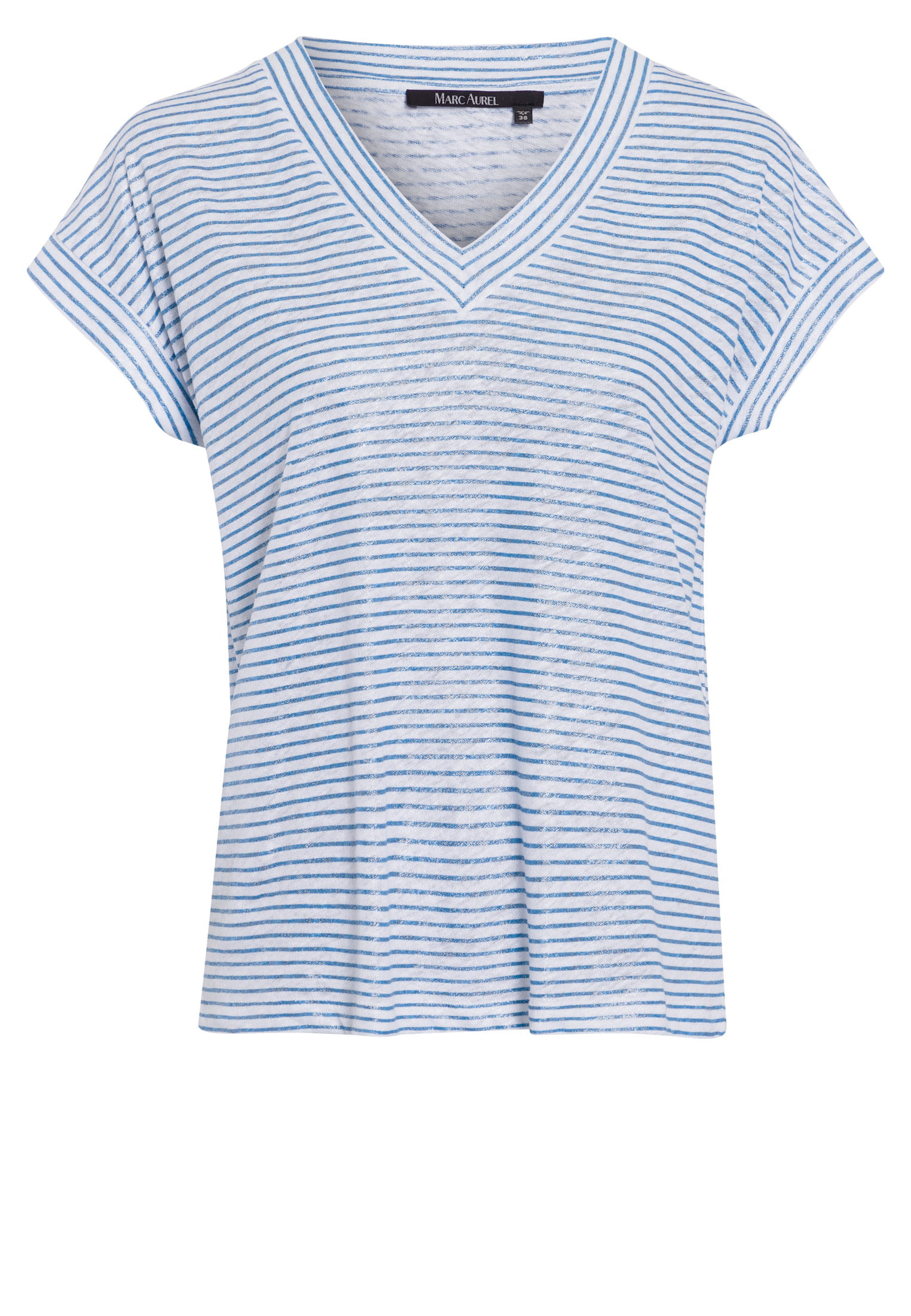 MARC AUREL Leinenshirt mit feinen Streifen