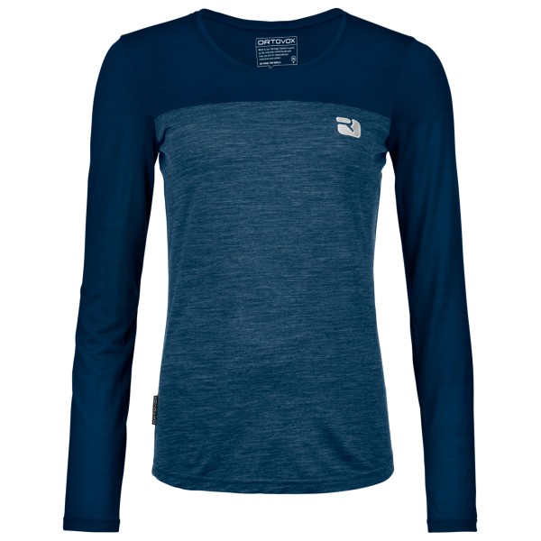 Ortovox - Women's 150 Cool Logo L/S - Merinoshirt, blauw