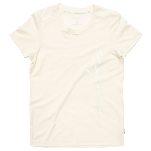 Devold - Women's Premium Oats Tee - Merinoshirt, wit