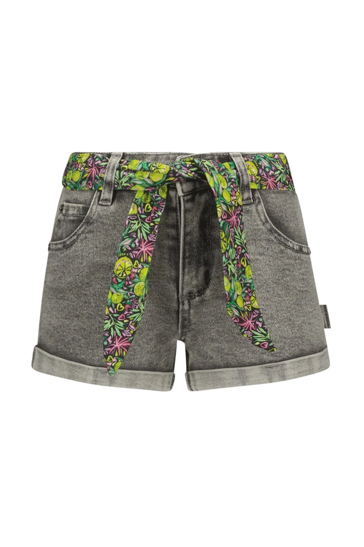 B.Nosy Zomer jeans short meisjes denim riem patty