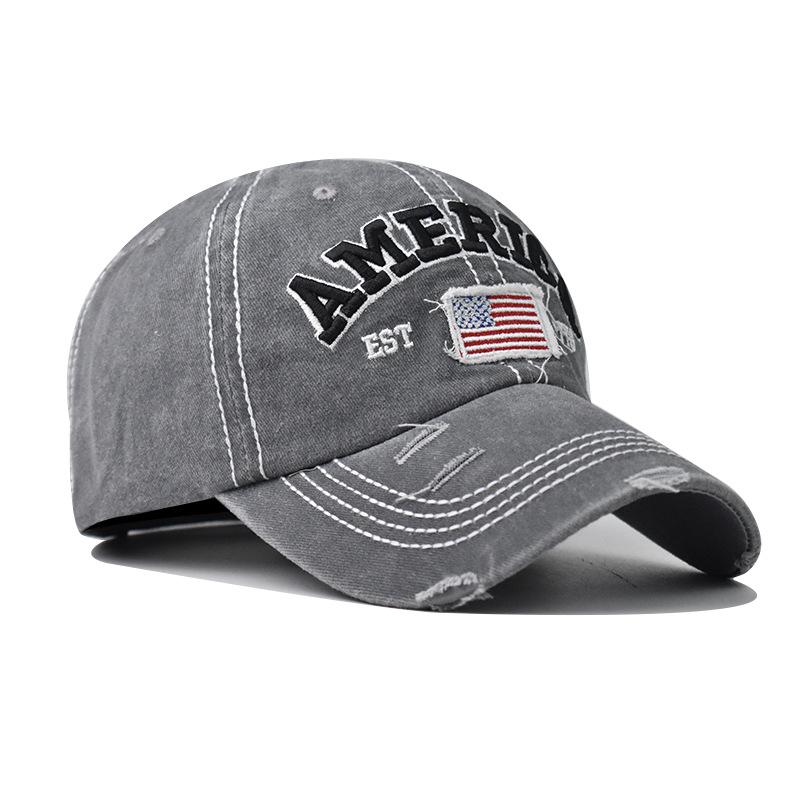 Solo Crowd Heren Zomer Baseball Cap Amerikaanse Vlag Geborduurde Mode Zonnehoed Snapback Heren Dames Hip Hop Katoen Outdoor Casual Caps One Size zwart