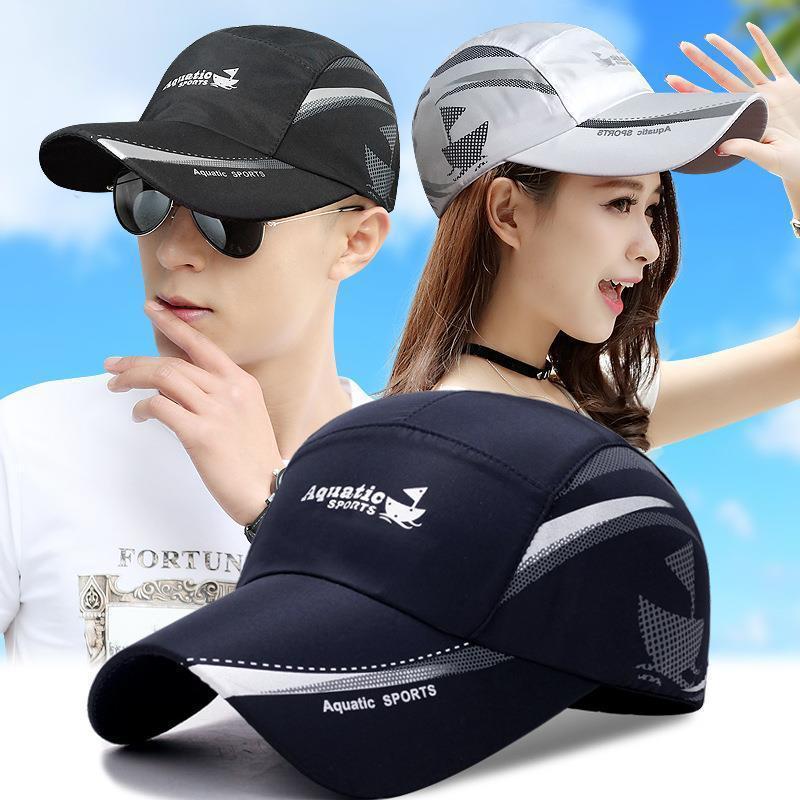 AI Supermarket Nieuwe Japanse zomerzonbeschermingshoed voor dames/heren, grote zonneklep baseballpet voor vissen, snel drogende eendenbekpet. null zwart