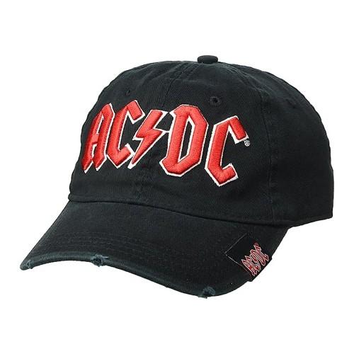 AC/DC Unisex baseballpet met logo voor volwassenen One Size rood/zwart