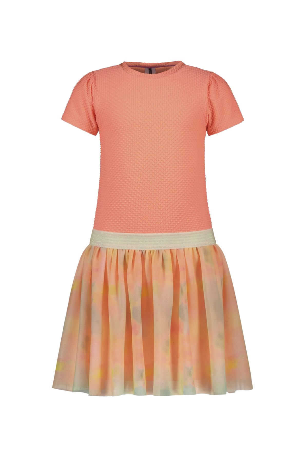 B.Nosy zomer jurk meisjes - zalm roze blush - mesh - Deanna
